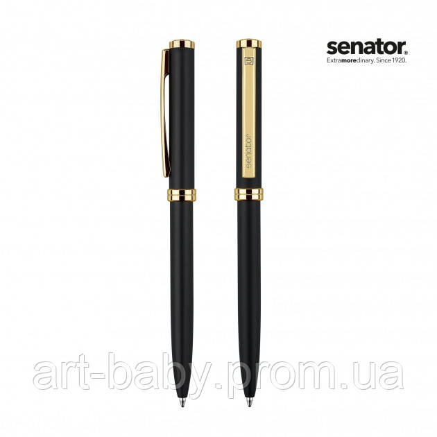 Senator Ручка кулькова Delgado Classic, колір чорний/золото
