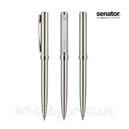 Senator Ручка кулькова Delgado Classic Steel, колір сталь/срібло