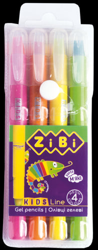 Пастель гелева JUMBO, 4 кольорів NEON KIDS Line ZiBi