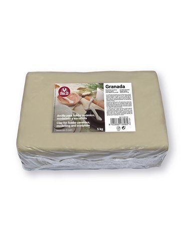 Глина гончарна натуральна з шамотом Sio-2 GRANADA 5кг 548973786 фото