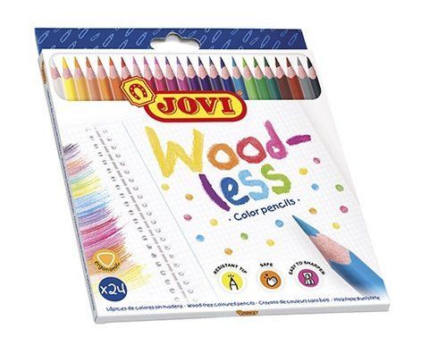 Набор карандашей цветных Jovi Woodless, трехгранные 24 цвета (734/24) 548972890 фото