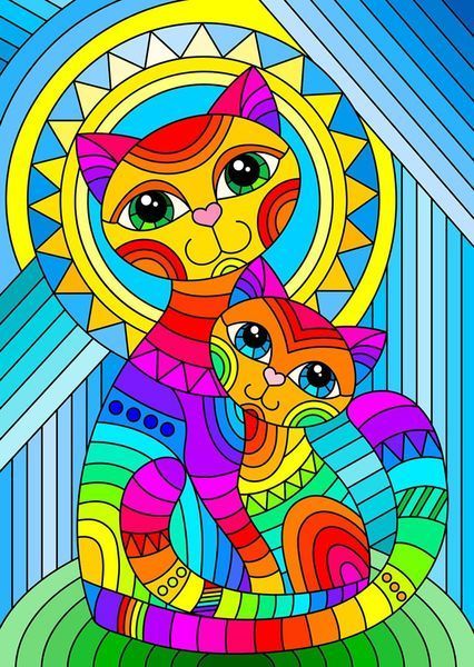 Пазл Неразлучные кот и котёнок - Inseparable Cat and Kitten (Enjoy-2122) 548974189 фото