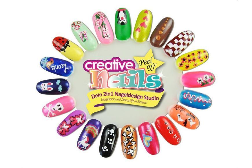 Детский лак-карандаш для ногтей Creative Nails на водной основе (2 цвета розовый + фиолетовый) (MA-303005) 548973213 фото