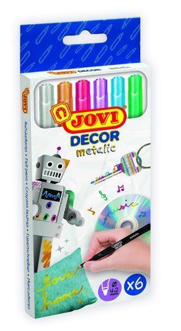 Набор маркеров перманентных Jovi Decor Metalic 6 цветов (1606М) 541516155 фото