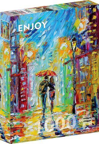 Пазл Романтика под дождём в большом городе - Rainy Romance in the City (Enjoy-1431) 548973917 фото