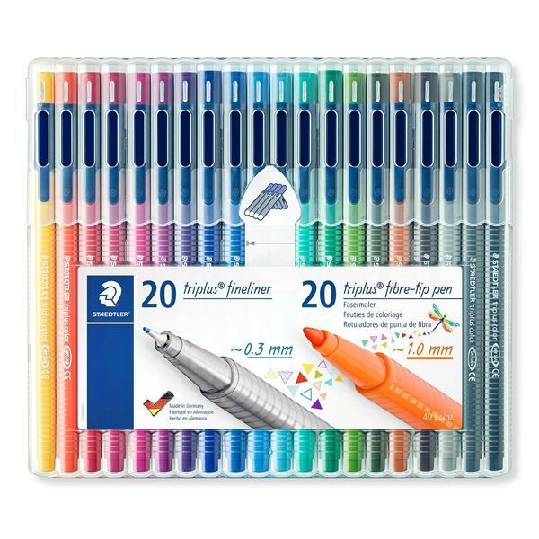 Мини-набор офисный STAEDTLER Triplus 20 лайнеров + 20 текстовых маркеров т(34SB40) 548973241 фото
