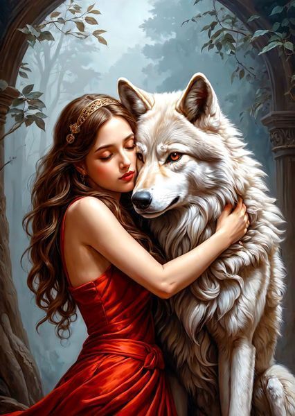 Пазл Леди и волк - Lady and the Wolf (Enjoy-2165) 548974231 фото