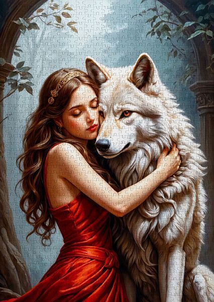 Пазл Леди и волк - Lady and the Wolf (Enjoy-2165) 548974231 фото
