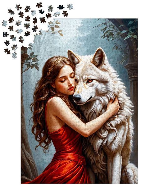 Пазл Леди и волк - Lady and the Wolf (Enjoy-2165) 548974231 фото